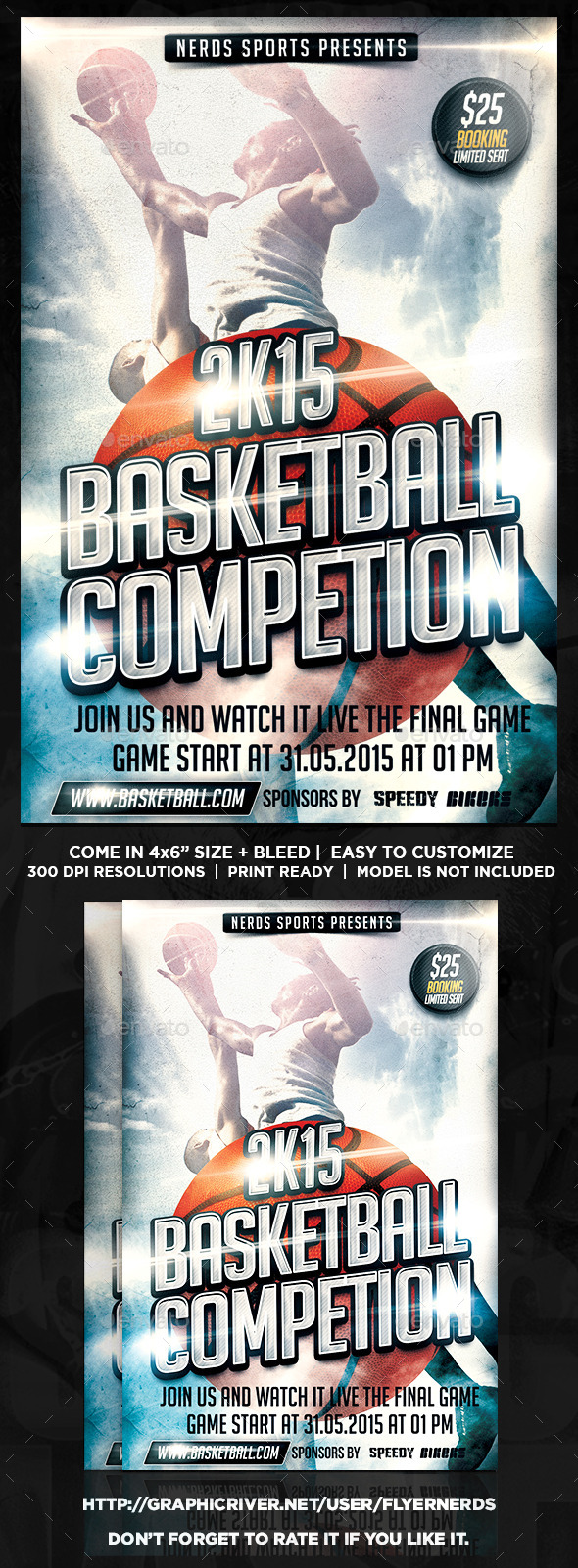 GraphicRiver Basketball 2K15 Sports Flyer 10772147 GraphicRiver Basketball 2K15 Sports Flyer 10772147