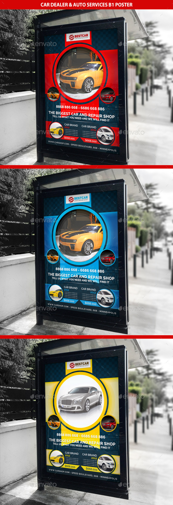 GraphicRiver Car Dealer & Auto Services B1 Poster 10772378 GraphicRiver Car Dealer & Auto Services B1 Poster 10772378