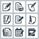 Paper Document Vector Icons Set