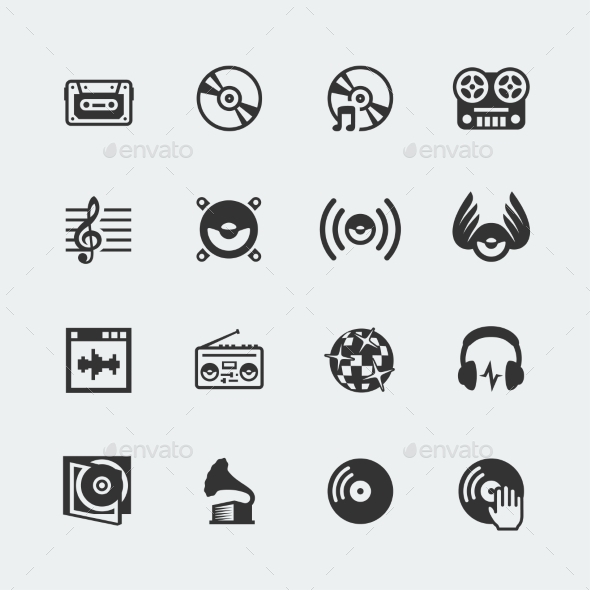 GraphicRiver Music Related Vector Icons Set 10772473 GraphicRiver Music Related Vector Icons Set 10772473
