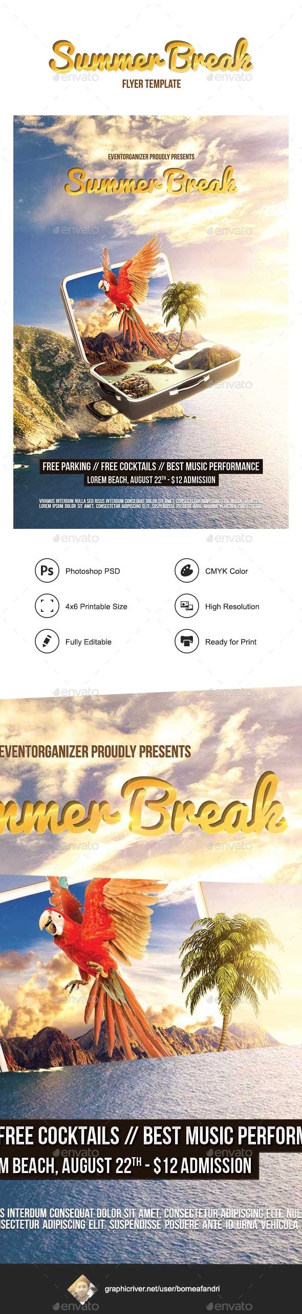 GraphicRiver Summer Break Flyer 10772928 GraphicRiver Summer Break Flyer 10772928
