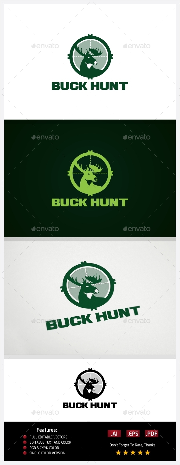 GraphicRiver Buck Hunt Logo 10773357 GraphicRiver Buck Hunt Logo 10773357