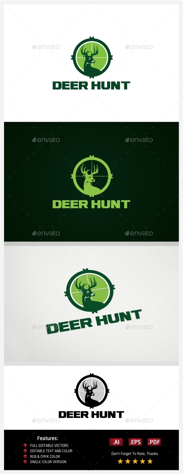 GraphicRiver Deer Hunt Logo 10773370 GraphicRiver Deer Hunt Logo 10773370