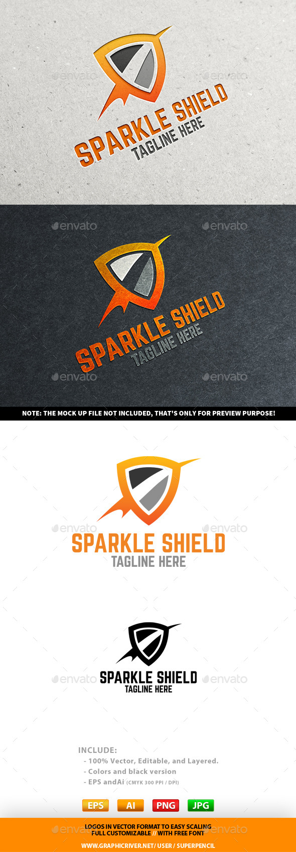 GraphicRiver Sparkle Shield Logo 10774348 GraphicRiver Sparkle Shield Logo 10774348