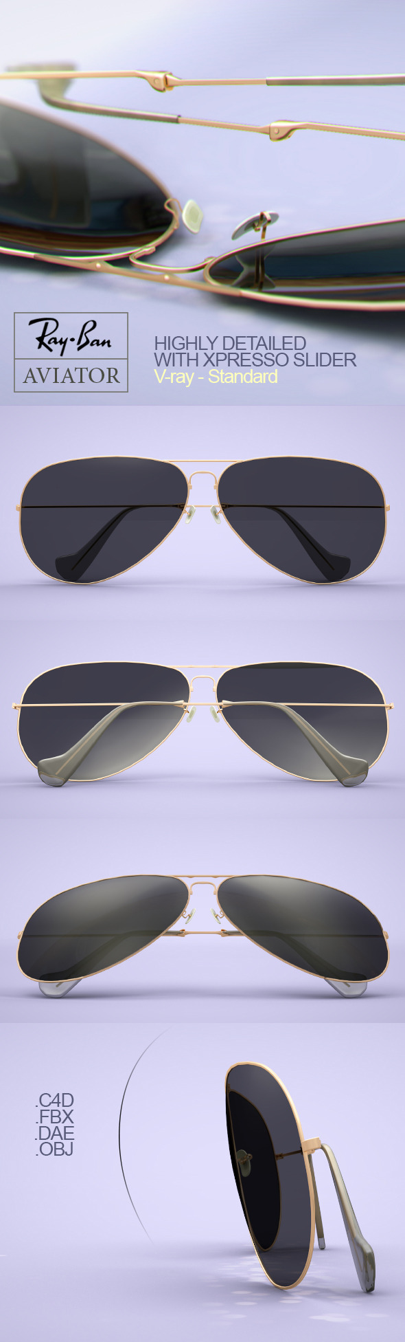 3DOcean Rayban Aviator Sunglasses 10774810 3DOcean Rayban Aviator Sunglasses 10774810