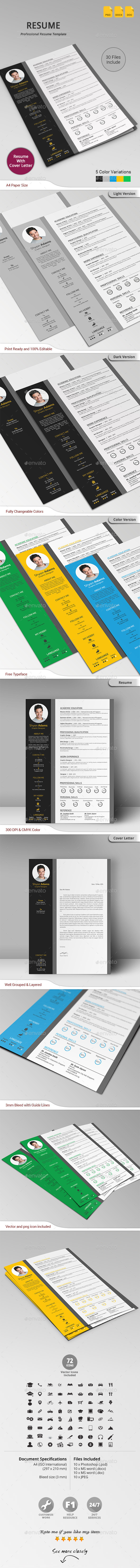 GraphicRiver Resume 10775258 GraphicRiver Resume 10775258