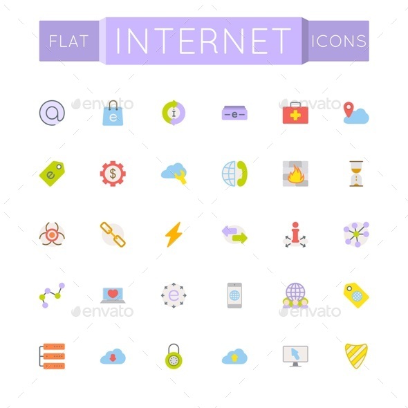 Vector Flat Internet Icons (Web)