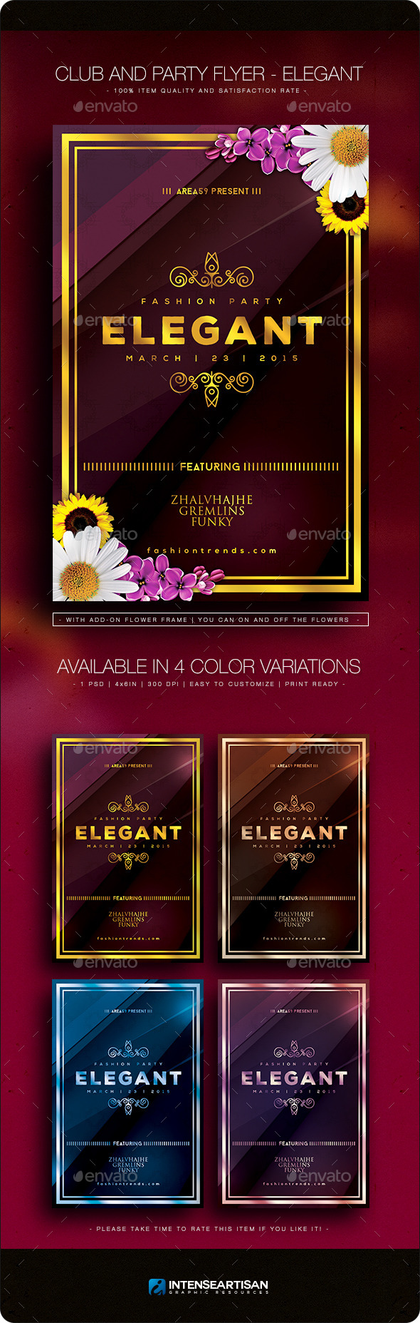 GraphicRiver Elegant V.1 Club and Party Flyer Template 10779345 GraphicRiver Elegant V.1 Club and Party Flyer Template 10779345