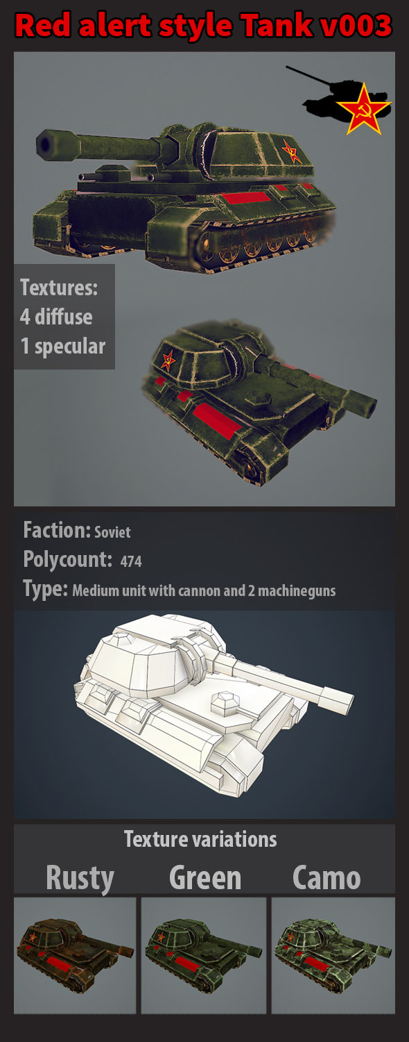 3DOcean Red alert soviet style tank v003 10779406 3DOcean Red alert soviet style tank v003 10779406