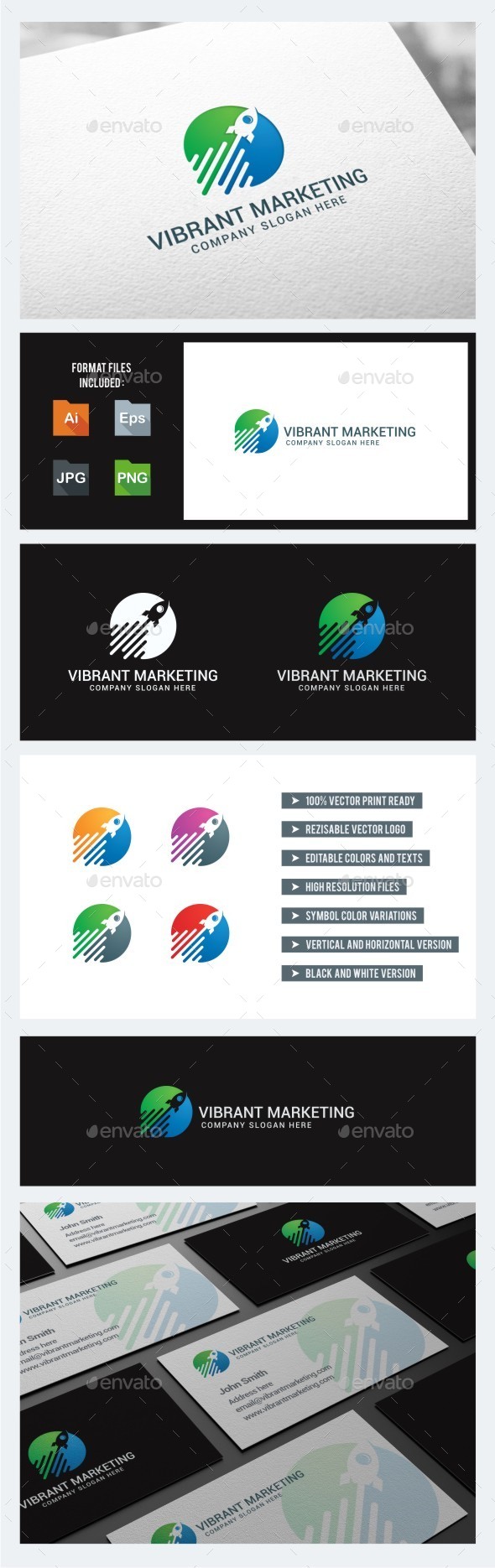 GraphicRiver Vibrant Marketing Rocket Logo Template 10779523 GraphicRiver Vibrant Marketing Rocket Logo Template 10779523