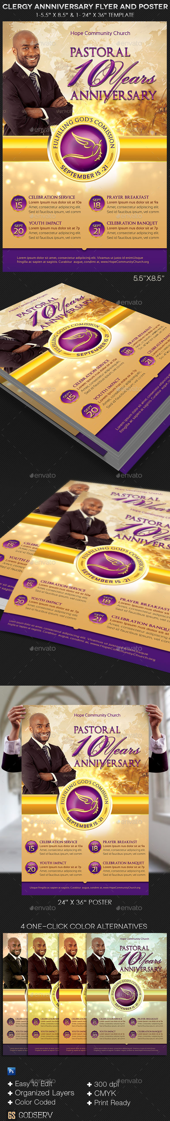 GraphicRiver Clergy Anniversary Flyer and Poster Template 10780131 GraphicRiver Clergy Anniversary Flyer and Poster Template 10780131