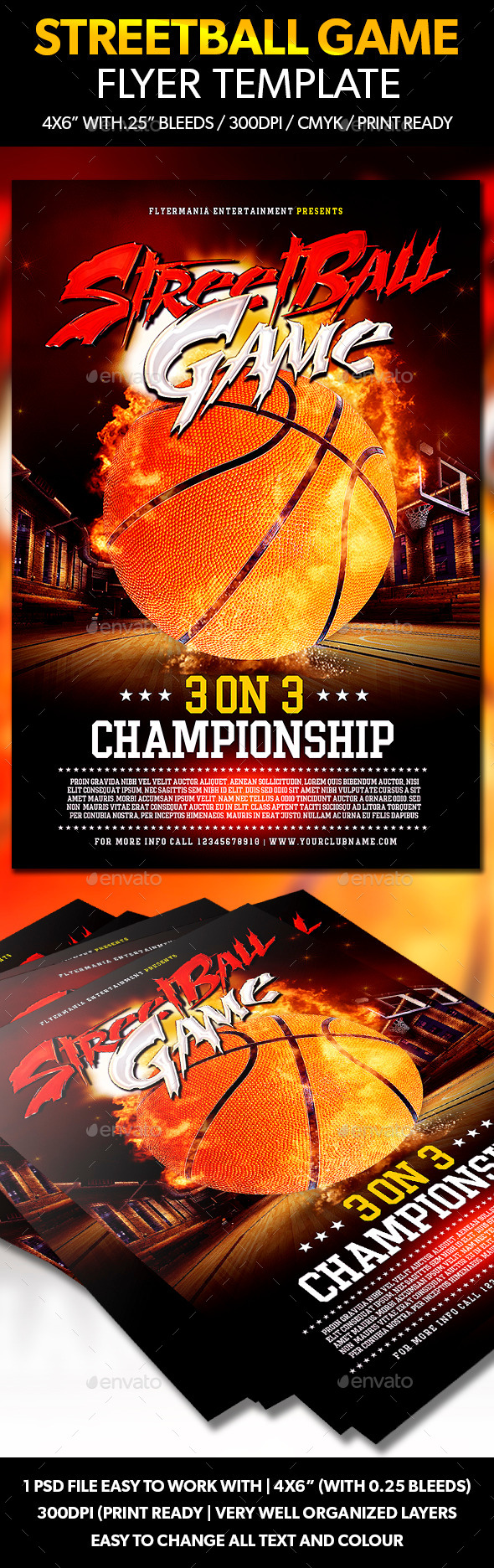 GraphicRiver Streetball Game Flyer Template 10780322 GraphicRiver Streetball Game Flyer Template 10780322