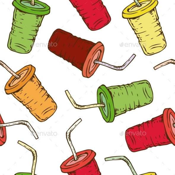 GraphicRiver To Go Cups Pattern 10780480 GraphicRiver To Go Cups Pattern 10780480