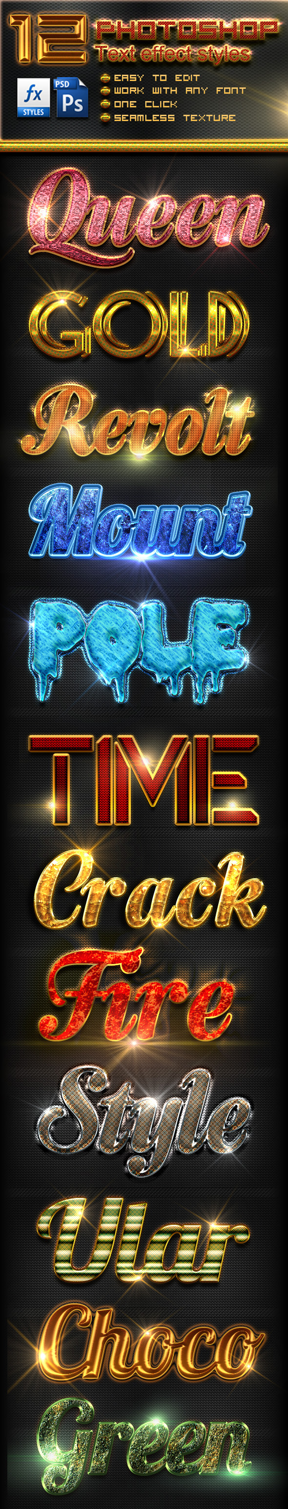 GraphicRiver 12 Photoshop Text Effect Styles Vol 6 10780717 GraphicRiver 12 Photoshop Text Effect Styles Vol 6 10780717