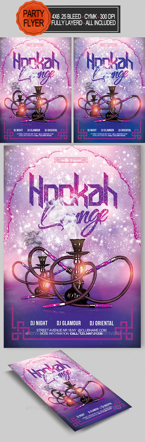 GraphicRiver Hookah Flyer 10781682 GraphicRiver Hookah Flyer 10781682