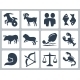 Signs of the Zodiac Vector Icons Set