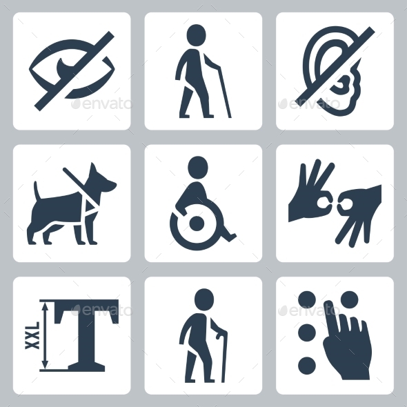 GraphicRiver Disabled Releated Vector Icons Set 10781871 GraphicRiver Disabled Releated Vector Icons Set 10781871