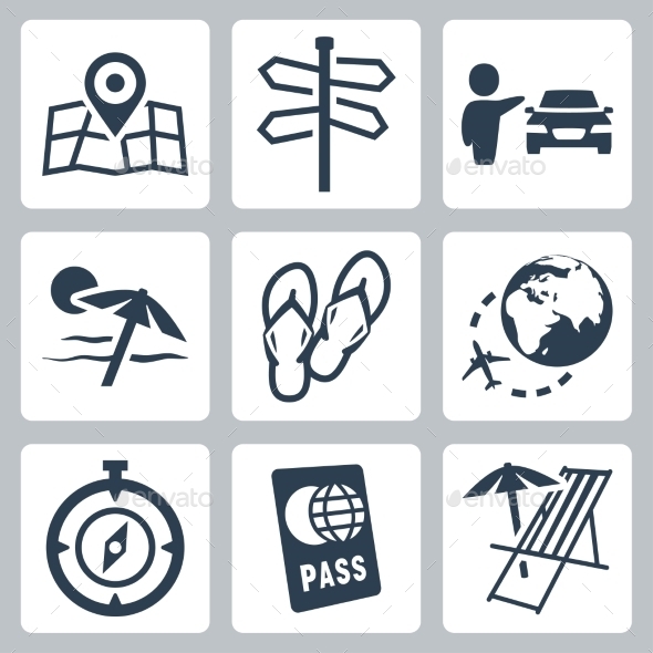 GraphicRiver Travel related vector icons set 10781943 GraphicRiver Travel related vector icons set 10781943