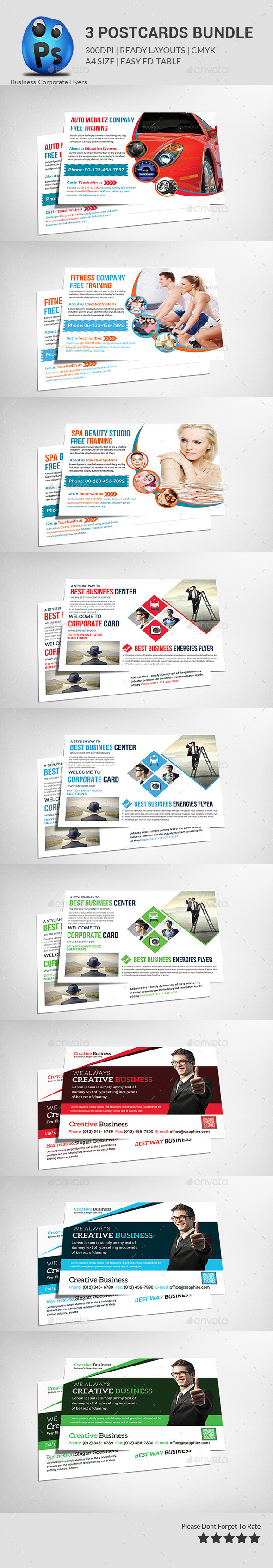 GraphicRiver Postcard Print Templates Bundle 10782612 GraphicRiver Postcard Print Templates Bundle 10782612