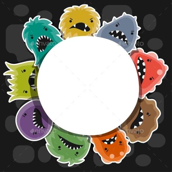 GraphicRiver Background with Viruses and Monsters 10782886 GraphicRiver Background with Viruses and Monsters 10782886