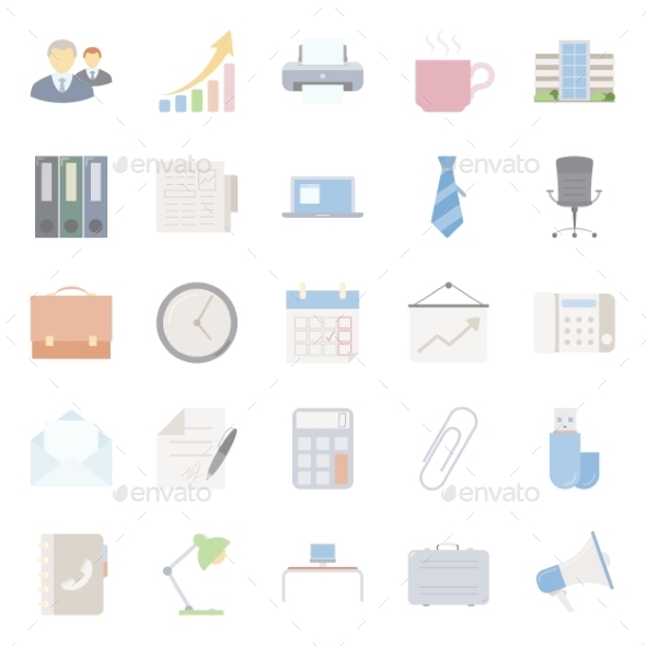 GraphicRiver Office and Marketing Flat Icons Set 10783154 GraphicRiver Office and Marketing Flat Icons Set 10783154