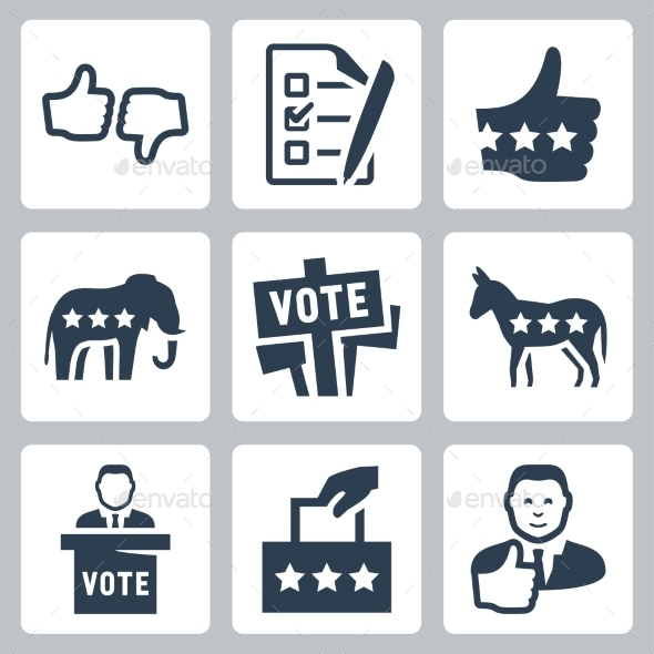 GraphicRiver Vector Voting and Politics Icons Set 10783233 GraphicRiver Vector Voting and Politics Icons Set 10783233