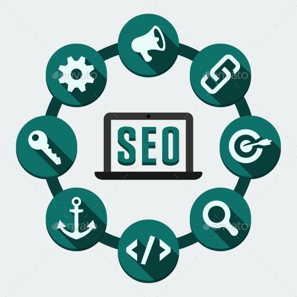 GraphicRiver Vector seo icons flat style long shadows 10783402 GraphicRiver Vector seo icons flat style long shadows 10783402