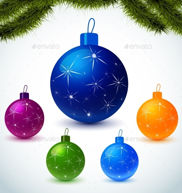 GraphicRiver Colorful Christmas Balls 10783587 GraphicRiver Colorful Christmas Balls 10783587