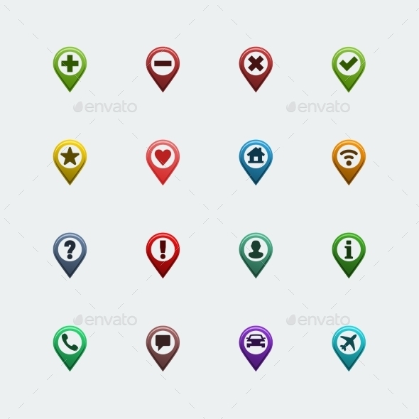 GraphicRiver Vector Color Map Pins Mini Icons Set 10783757 GraphicRiver Vector Color Map Pins Mini Icons Set 10783757
