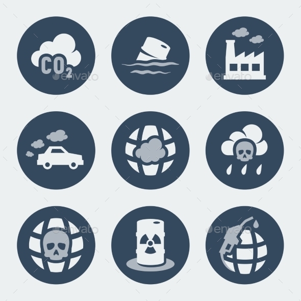 GraphicRiver Vector Pollution Icons Set 10783761 GraphicRiver Vector Pollution Icons Set 10783761