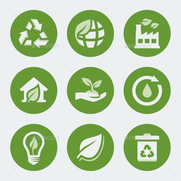 GraphicRiver Vector Ecology and Recycling Icons Set 10783943 GraphicRiver Vector Ecology and Recycling Icons Set 10783943