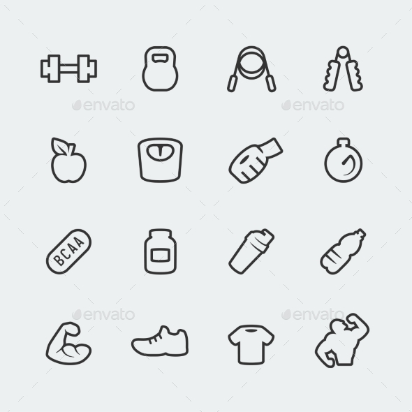 GraphicRiver Vector Fitness Bodybuilding Mini Icons Set 10783948 GraphicRiver Vector Fitness Bodybuilding Mini Icons Set 10783948