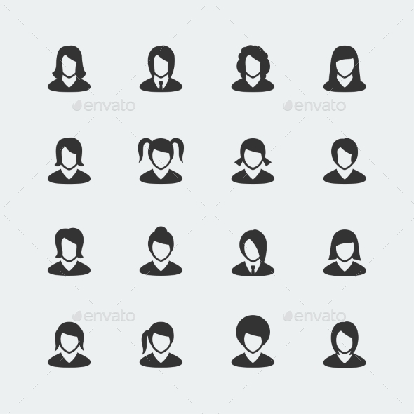 GraphicRiver Vector Women Mini Icons Set 10783953 GraphicRiver Vector Women Mini Icons Set 10783953