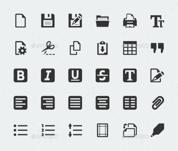 GraphicRiver Vector Text Editor Mini Icons Set 10783959 GraphicRiver Vector Text Editor Mini Icons Set 10783959