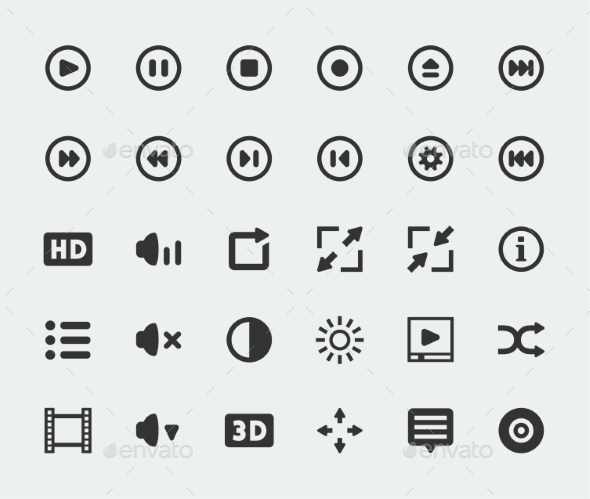 GraphicRiver Vector Video Player Mini Icons Set 10784233 GraphicRiver Vector Video Player Mini Icons Set 10784233