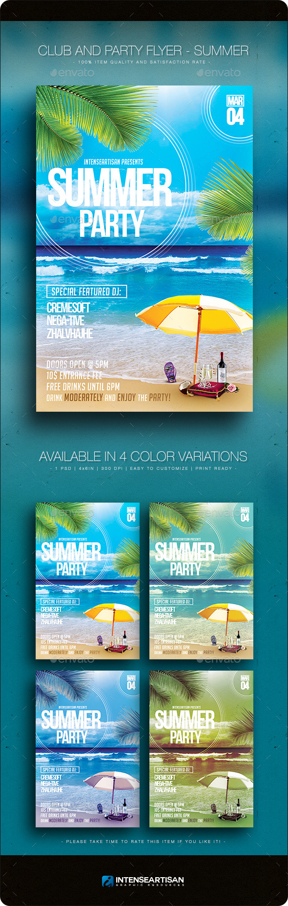 Summer V.1 - Club And Party Flyer (Clubs & Parties)