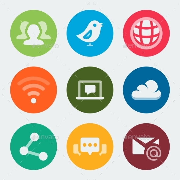 GraphicRiver Vector Colorful Web and Social Icons Set 10784405 GraphicRiver Vector Colorful Web and Social Icons Set 10784405