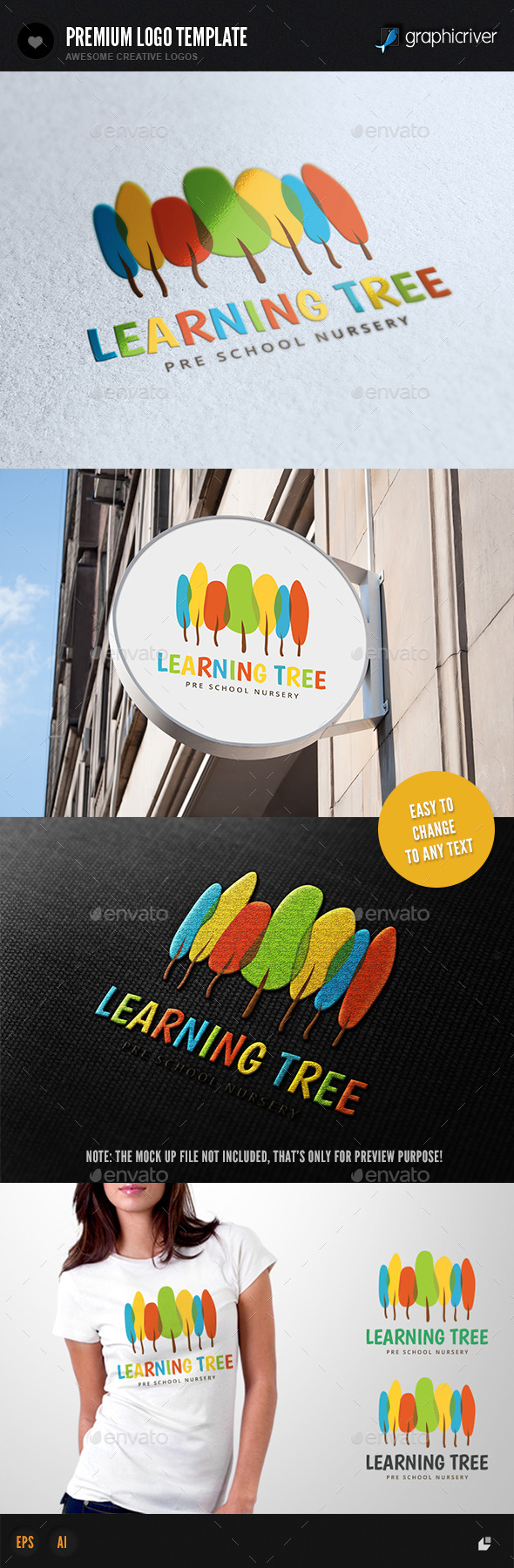 GraphicRiver Learning Tree Pre School Nursery 10784469 GraphicRiver Learning Tree Pre School Nursery 10784469
