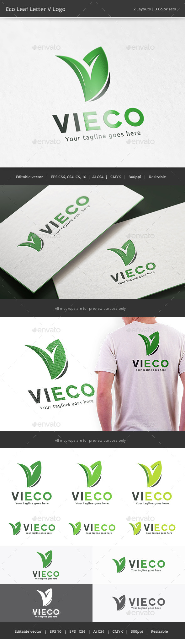 GraphicRiver Eco Leaf Letter V Logo 10784969 GraphicRiver Eco Leaf Letter V Logo 10784969