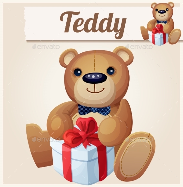 GraphicRiver Teddy Bear with Gift 10785757 GraphicRiver Teddy Bear with Gift 10785757