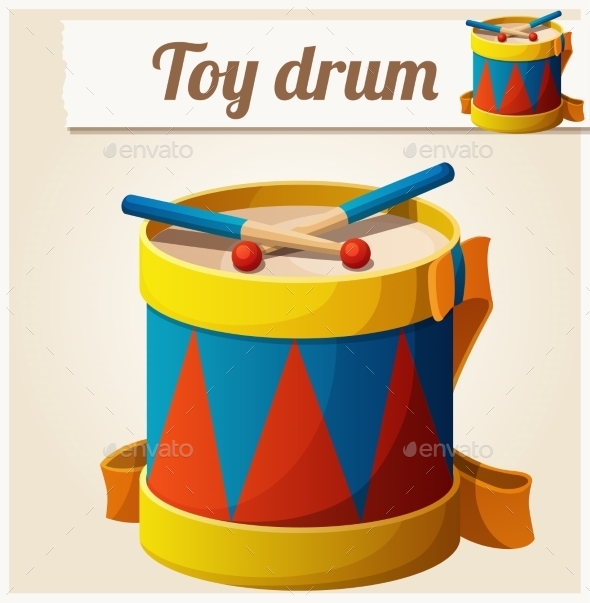 GraphicRiver Vintage Toy Drum 10785844 GraphicRiver Vintage Toy Drum 10785844