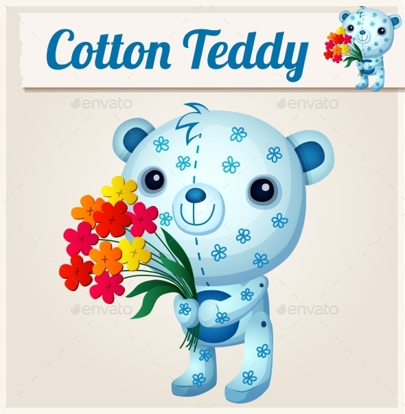 GraphicRiver Blue Cotton Teddy Bear 10785852 GraphicRiver Blue Cotton Teddy Bear 10785852