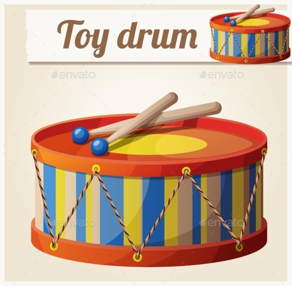 GraphicRiver Vintage Toy Drum 2 10785854 GraphicRiver Vintage Toy Drum 2 10785854