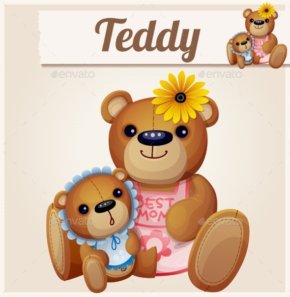 GraphicRiver Teddy Bear Mom and Baby 10785864 GraphicRiver Teddy Bear Mom and Baby 10785864