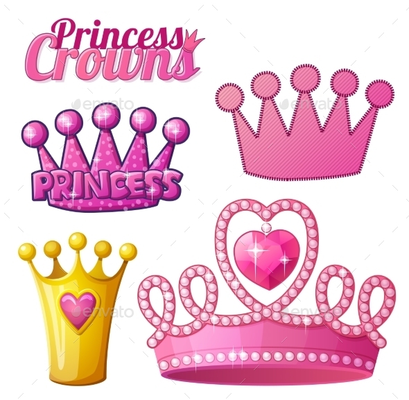 GraphicRiver Set of Princess Crowns 10786150 GraphicRiver Set of Princess Crowns 10786150