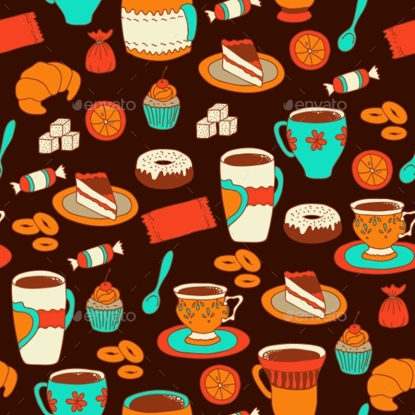 GraphicRiver Seamless Coffee and Tea Pattern 10787344 GraphicRiver Seamless Coffee and Tea Pattern 10787344