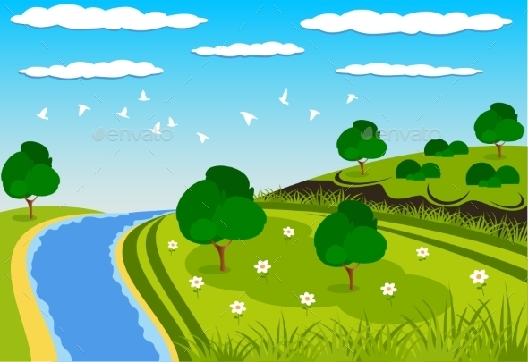 GraphicRiver Green Landscape 10787957 GraphicRiver Green Landscape 10787957