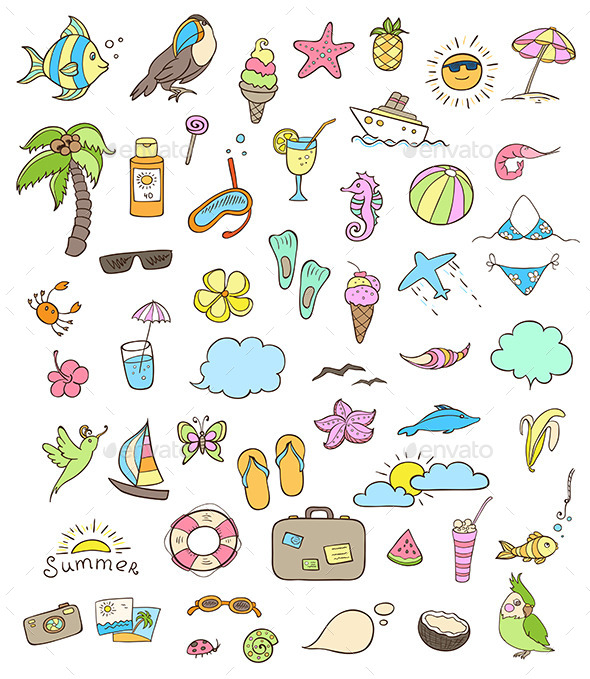 GraphicRiver Summer Icons 10788163 GraphicRiver Summer Icons 10788163