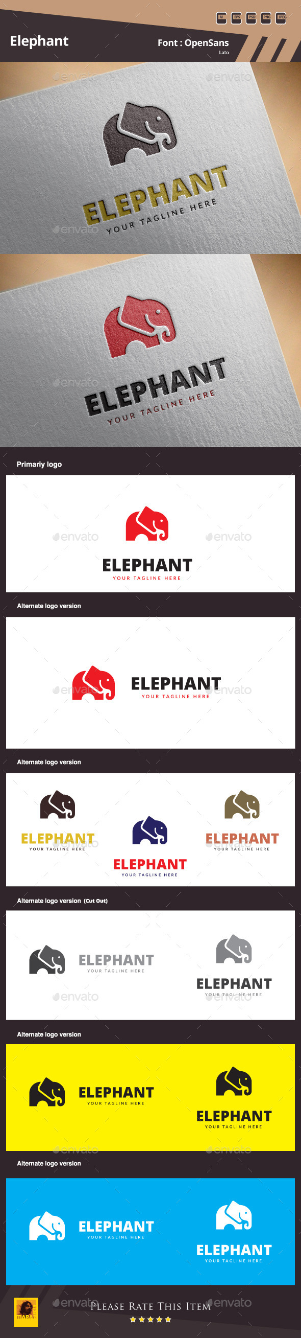 GraphicRiver Elephant Logo Template 10788318 GraphicRiver Elephant Logo Template 10788318