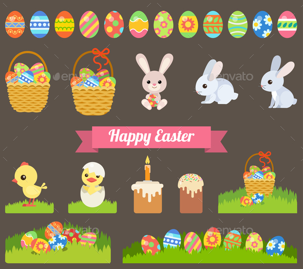 GraphicRiver Easter Holiday Icons 10789433 GraphicRiver Easter Holiday Icons 10789433